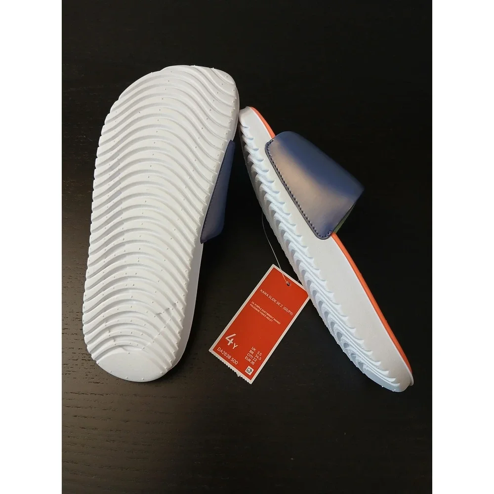 Nike Kawa Slide SE 2 GS PS Sunset Dk Purple Dust Bright Mango DA2638-500 4Y